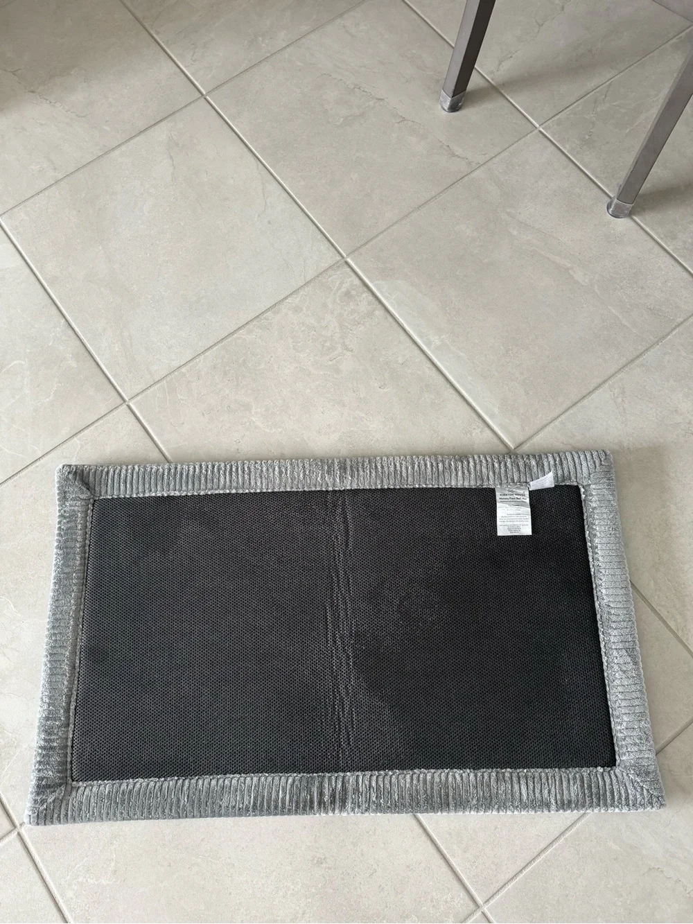 Soft Gray Plush Bath Mat by Kirkton House